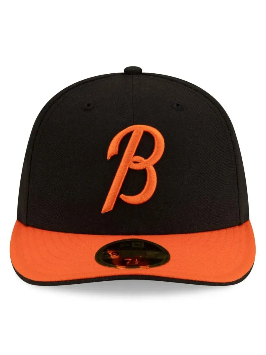 New Era Мужская кепка Baltimore Orioles Authentic Collection Low Profile 59FIFTY — изображение 2 из 3, черный оранжевый