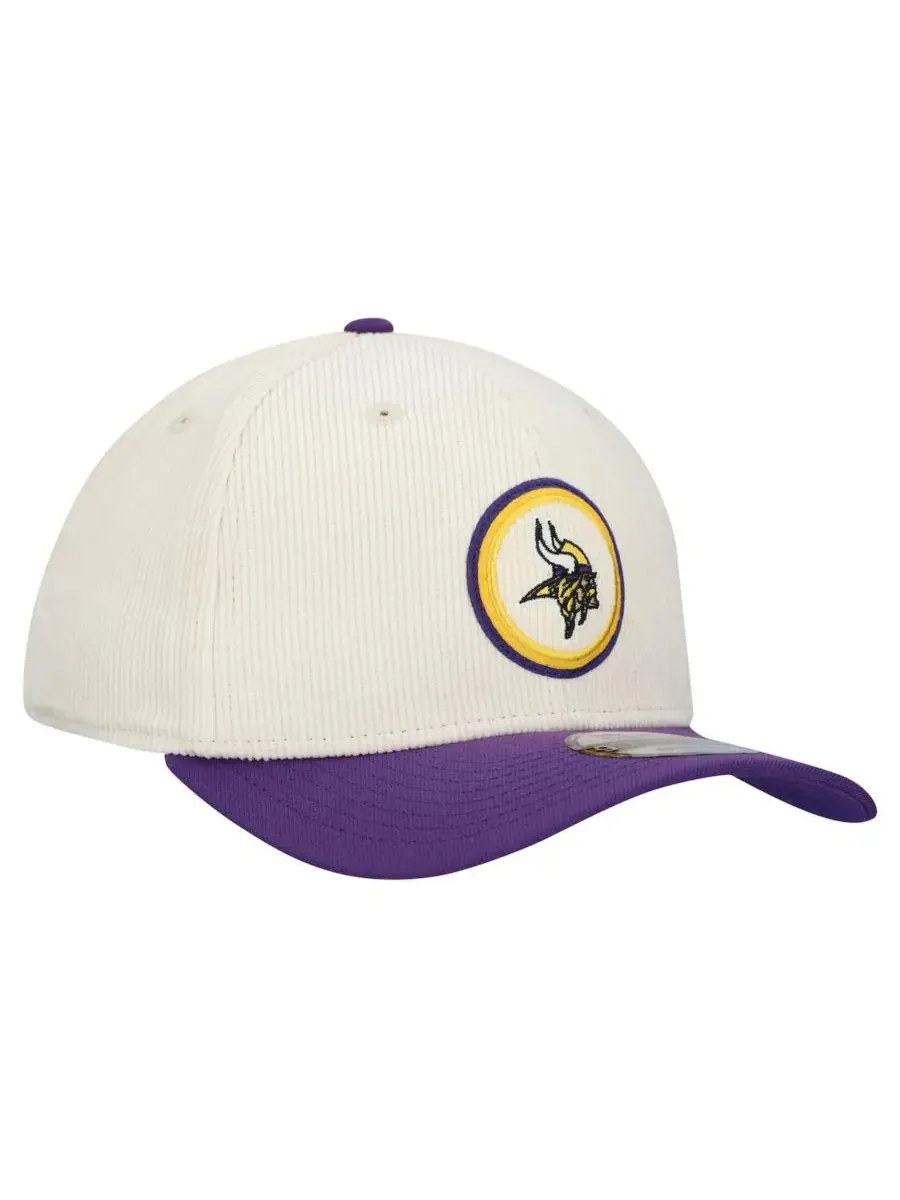 Мужская регулируемая кепка Stone Minnesota Vikings Loyal Corduroy 9SEVENTY New Era — изображение 4 из 4, фиолетовый