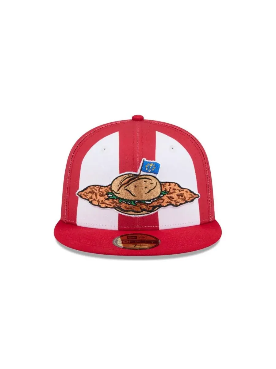 New Era Мужская кепка Red Fort Wayne Tin Caps Theme Nights 59FIFTY Fitted Hat — изображение 2 из 4, красный