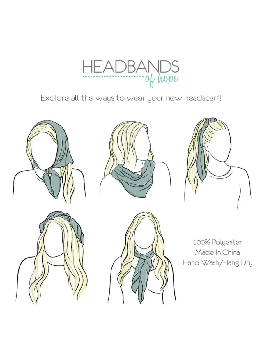 Шелковый платок с полосатым принтом Headbands of Hope — изображение 8 из 8, черный