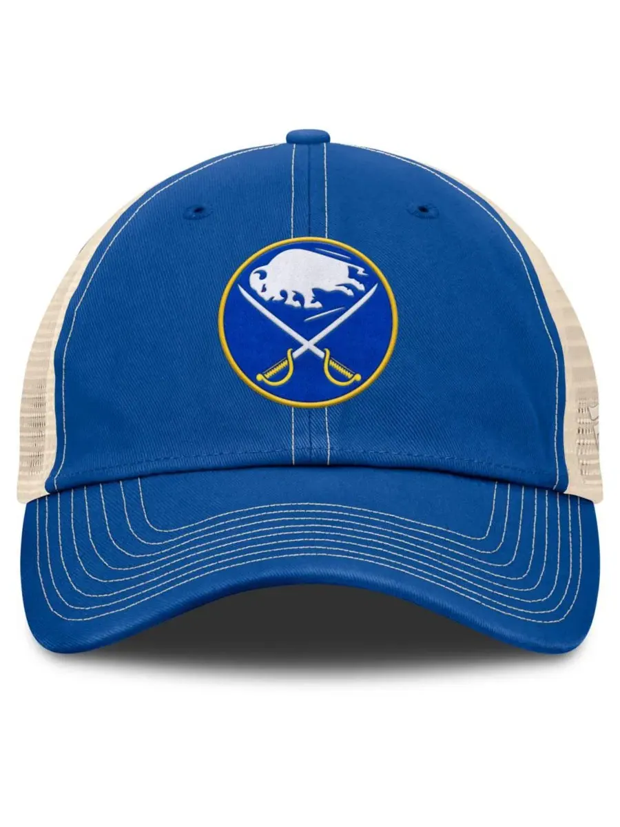 Кепка-тракер с сетчатыми вставками, с эмблемой Buffalo Sabres Fanatics, Royal Natural — изображение 2 из 4, прозрачный