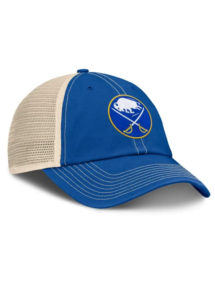 Кепка-тракер с сетчатыми вставками, с эмблемой Buffalo Sabres Fanatics, Royal Natural — изображение 3 из 4, прозрачный