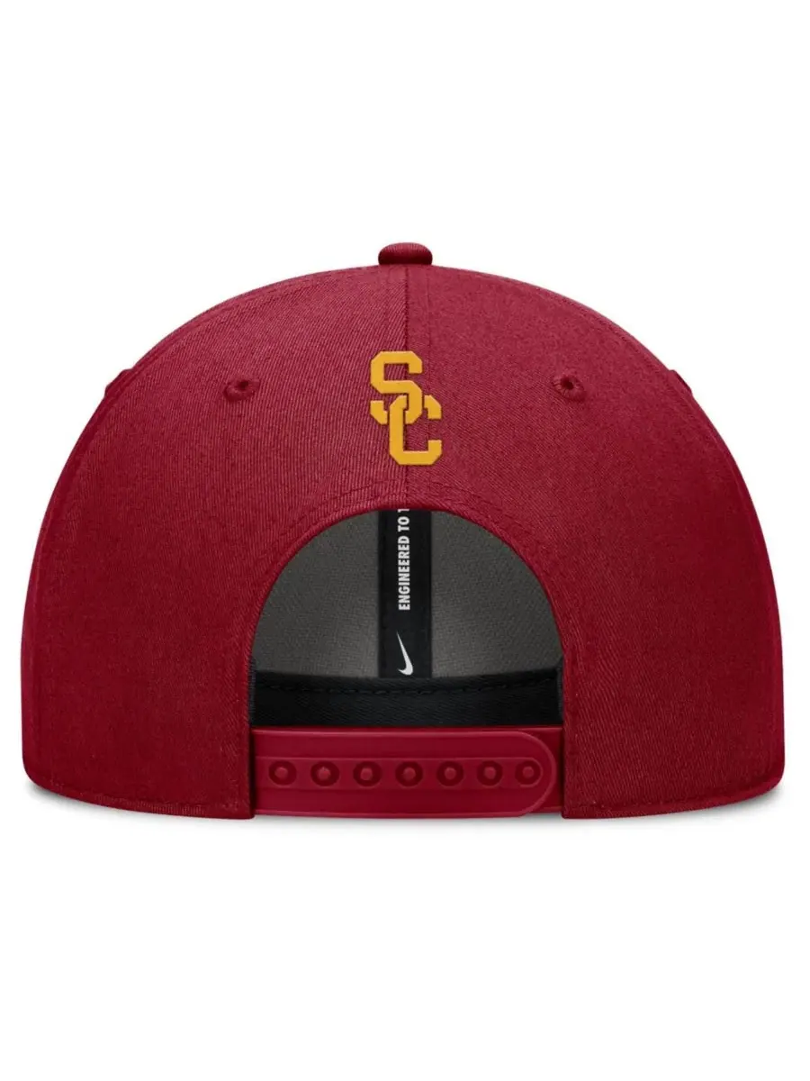 Кепка с принтом USC Trojans, модель Slanted Primetime Rise Performance Nike — изображение 4 из 4, красный