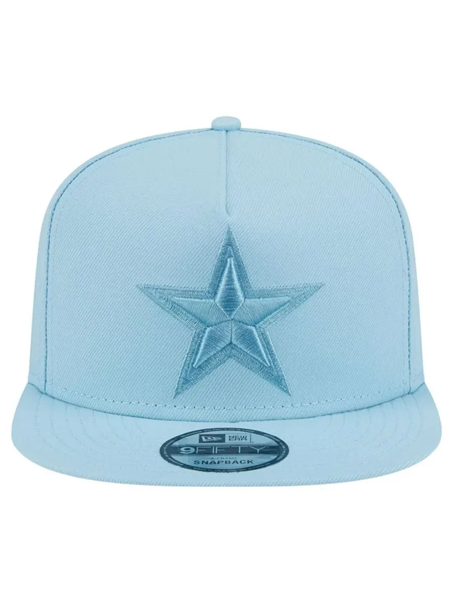 New Era Мужская светло-голубая бейсболка Dallas Cowboys Color Pack A-Frame 9FIFTY Snapback — изображение 3 из 4
