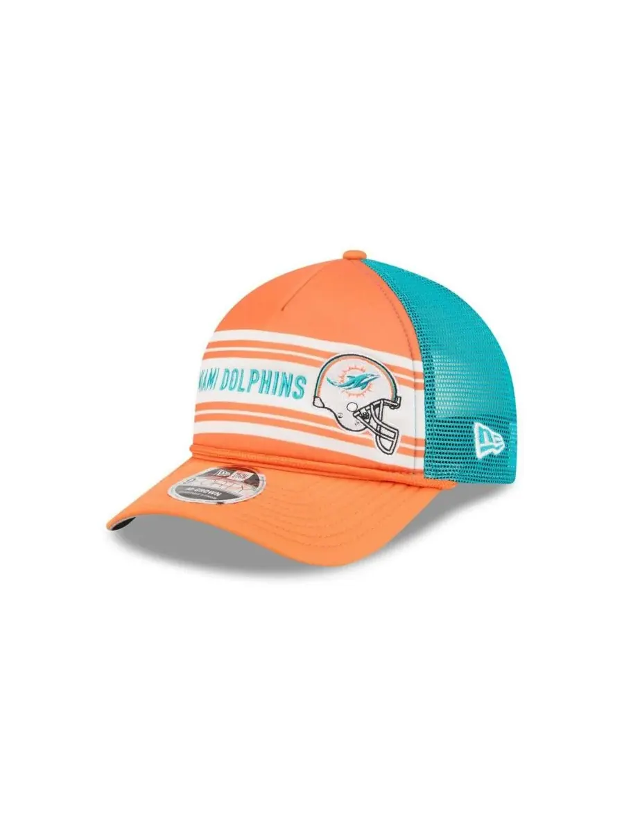New Era Мужская оранжевая регулируемая кепка Miami Dolphins Linear A-Frame 9FORTY