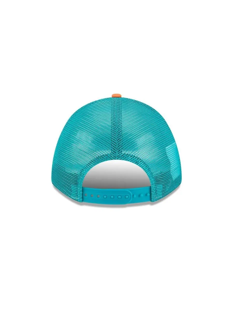 New Era Мужская оранжевая регулируемая кепка Miami Dolphins Linear A-Frame 9FORTY — изображение 2 из 5, оранжевый