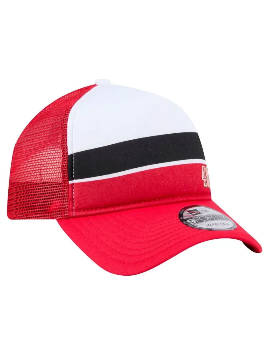 New Era Мужская кепка-тракер San Francisco 49ers Sport Night Color Block 9FORTY A-Frame с — изображение 3 из 4, белый
