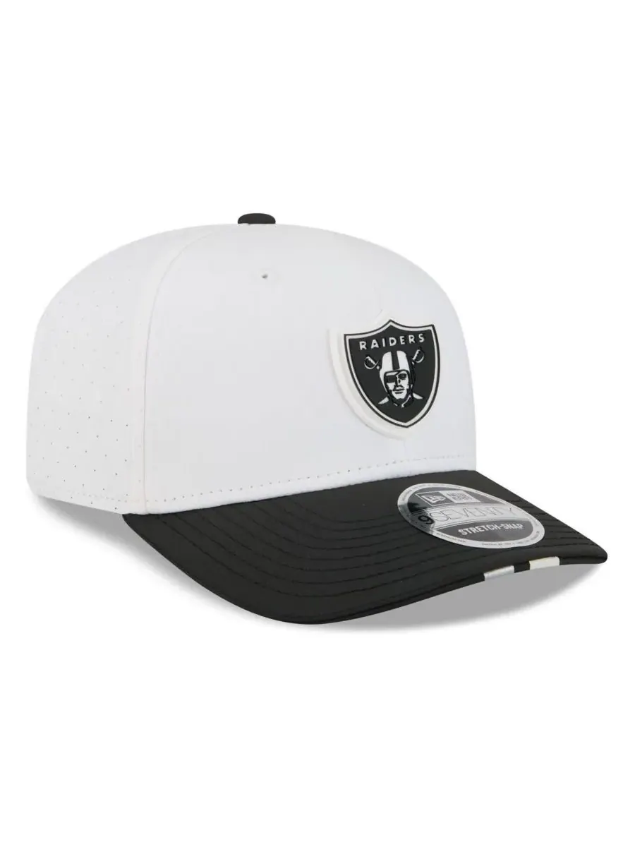 New Era Мужская бело-черная регулируемая кепка Las Vegas Raiders 2025 NFL Training Camp 9SEVENTY — изображение 3 из 4
