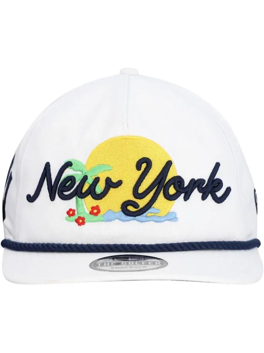 New Era Мужская белая регулируемая кепка для гольфа New York Yankees Paradise — изображение 5 из 5, белый