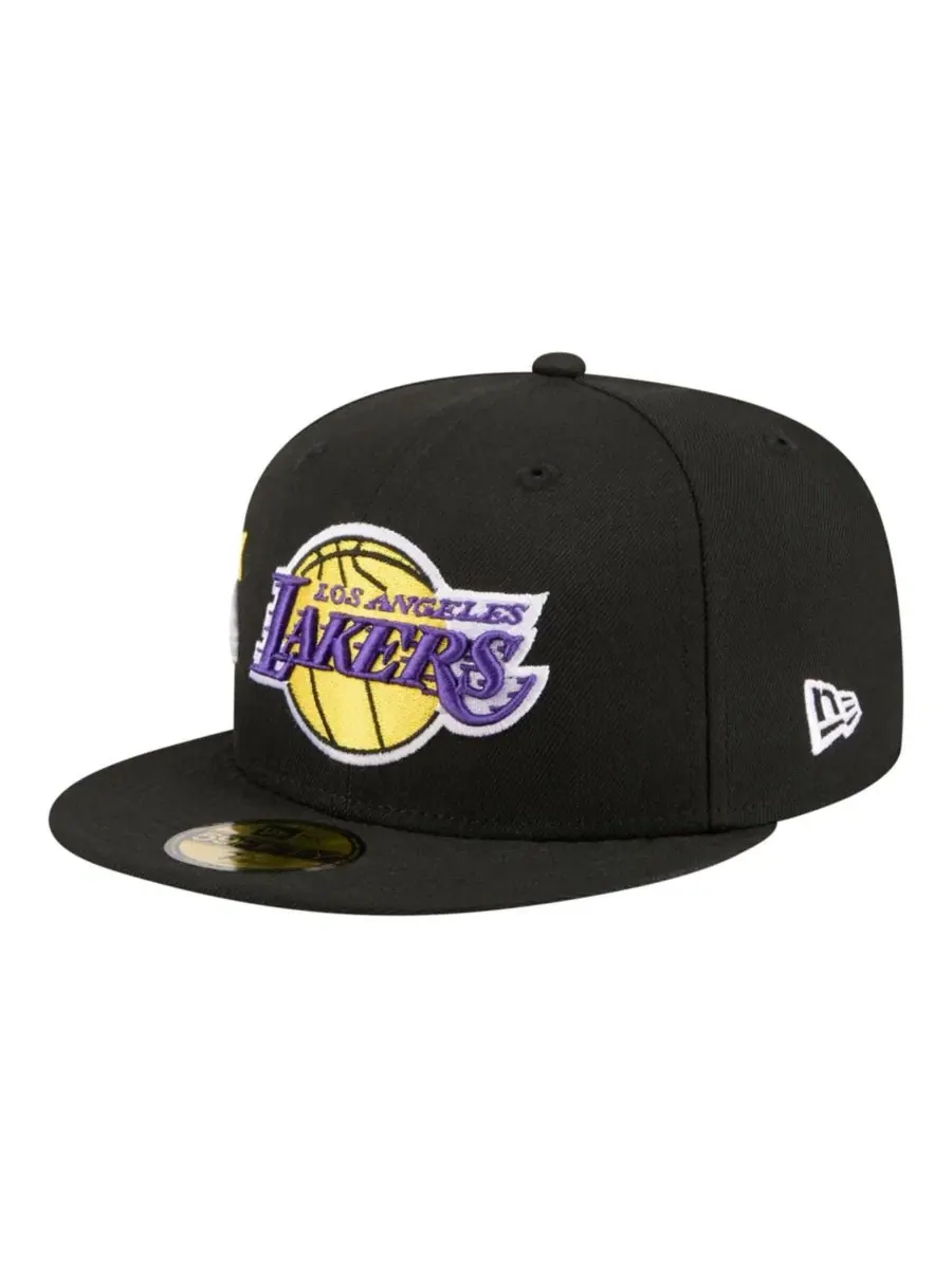 Кепка New Era 59FIFTY с принтом Los Angeles Lakers — изображение 4 из 5, черный