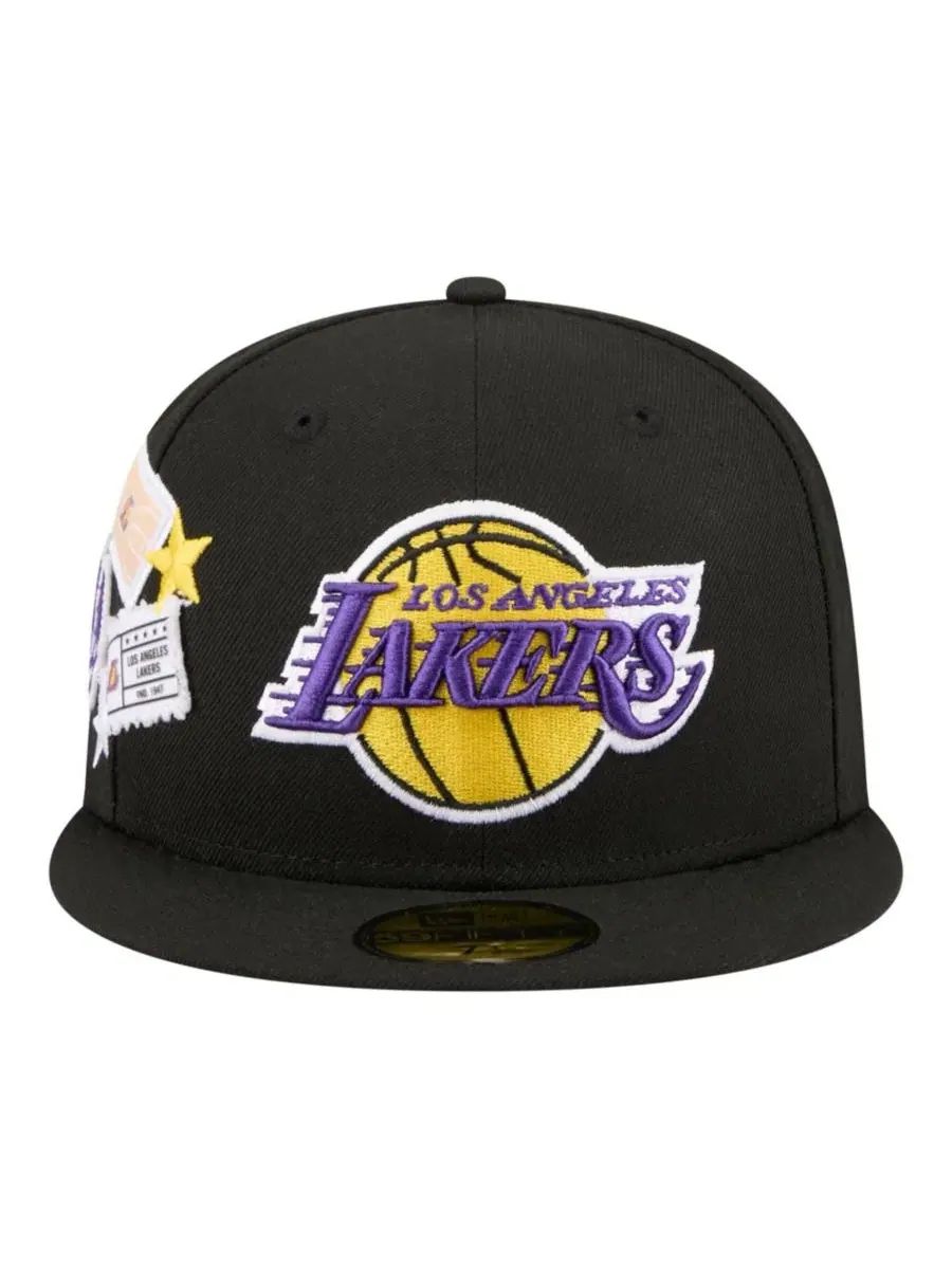 Кепка New Era 59FIFTY с принтом Los Angeles Lakers — изображение 5 из 5, черный