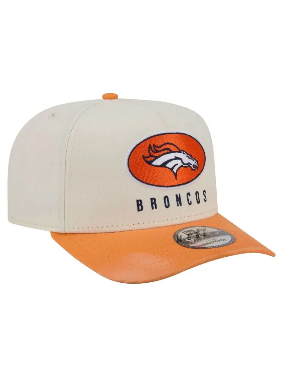 Кепка New Era Denver Broncos Washed A-Frame 9FIFTY — изображение 3 из 5, кремовый оранжевый