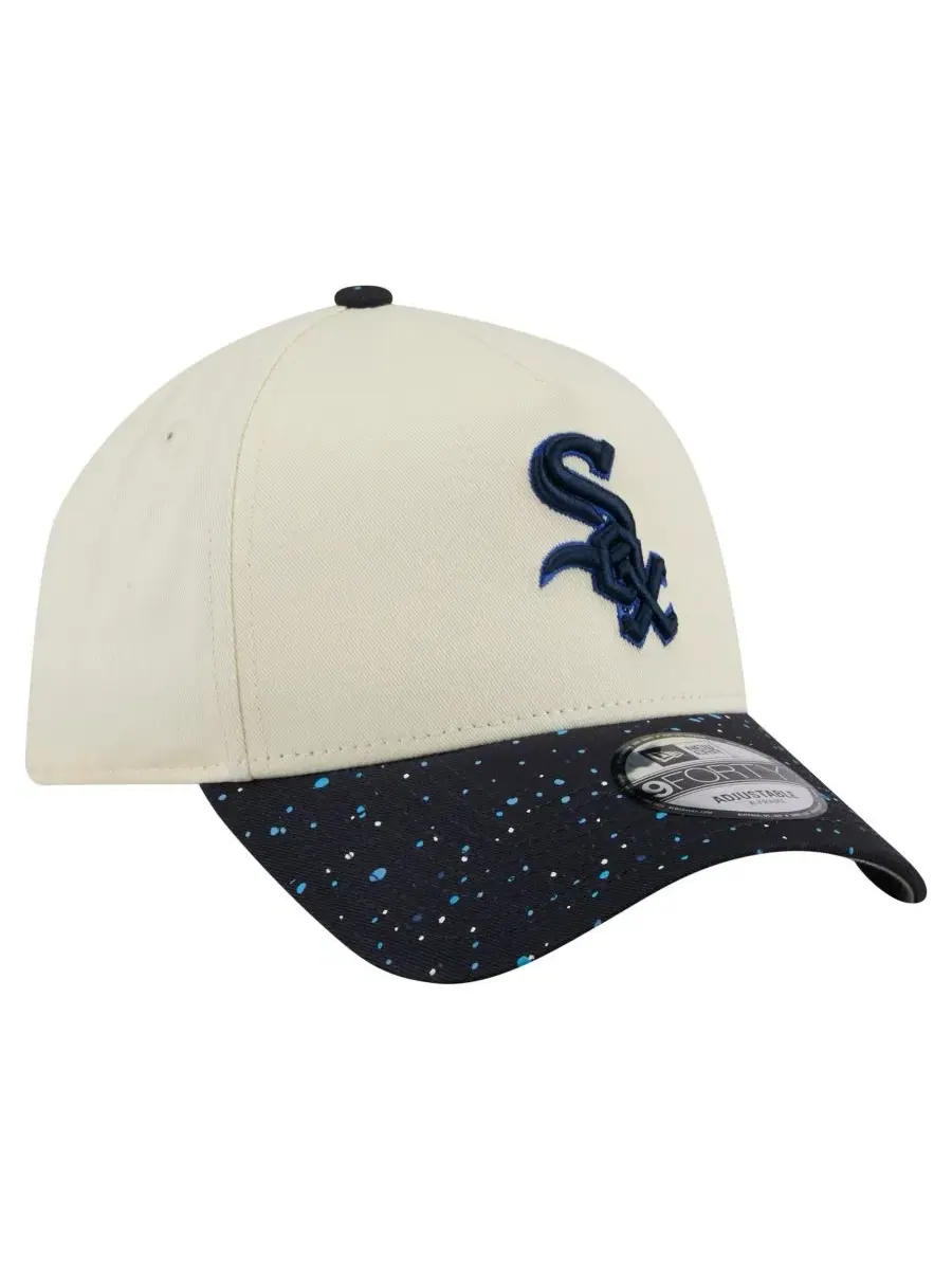 Кепка New Era Speckle A-Frame 9FORTY — изображение 3 из 5, кремовый темно-синий