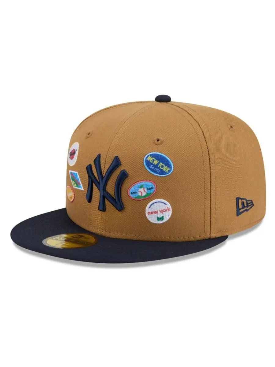 Кепка New York Yankees Fruit Sticker 59FIFTY New Era — изображение 5 из 5, бежевый