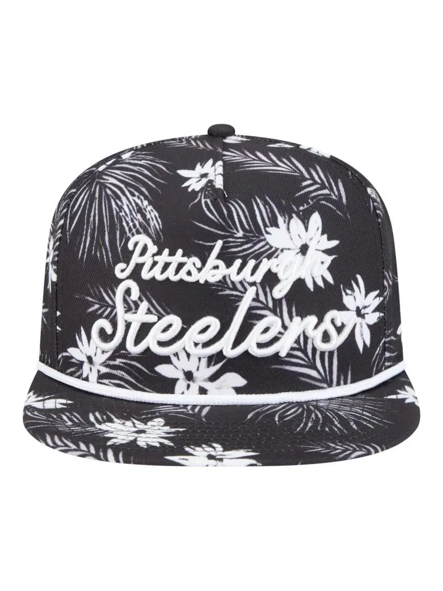 Кепка-снэпбек с пальмовым принтом Pittsburgh Steelers A-Frame 9FIFTY New Era — изображение 5 из 5, черный