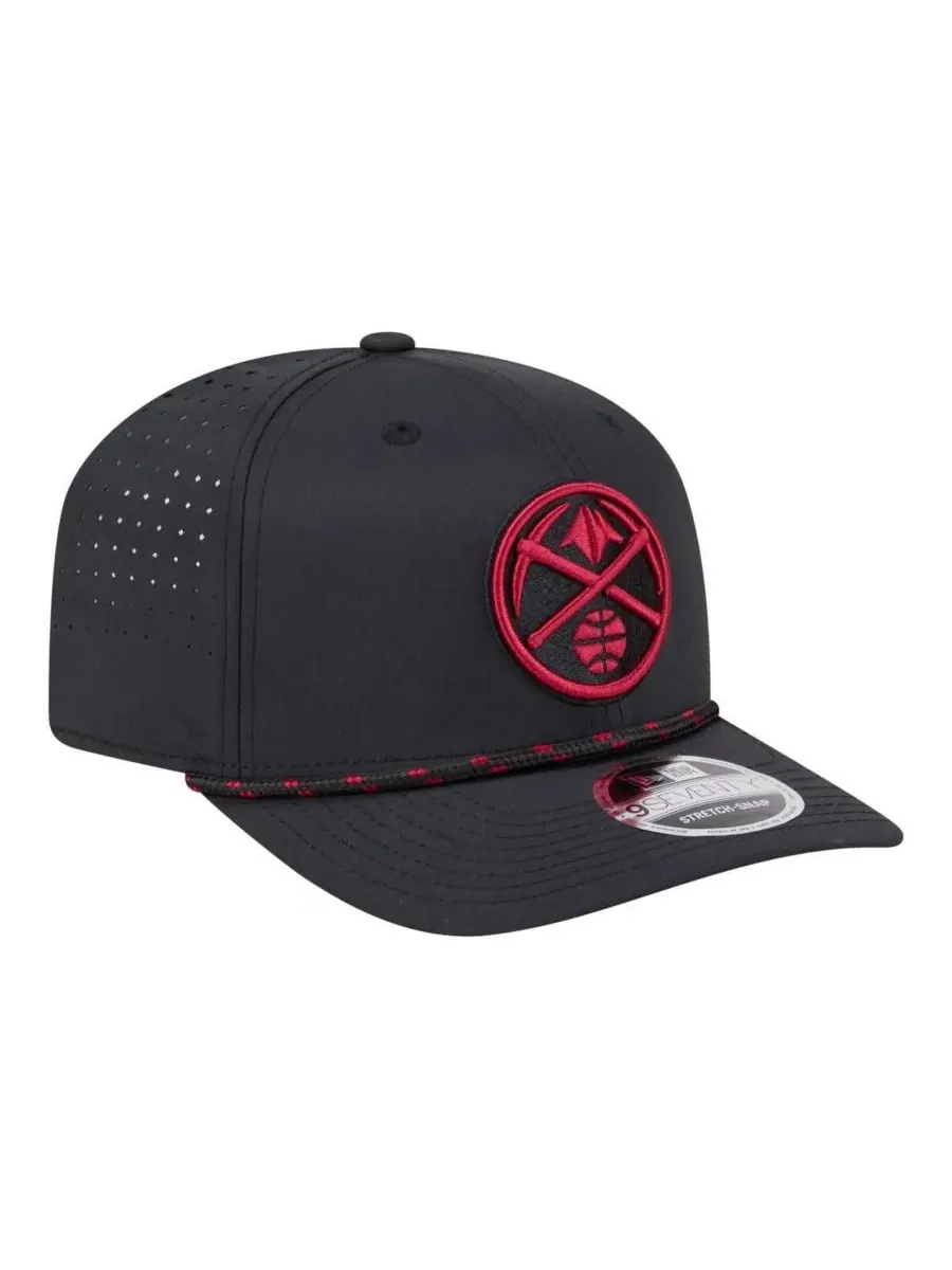Кепка New Era Denver Nuggets Sport Rope Vented Stretch-Snap 9SEVENTY — изображение 3 из 5, черный