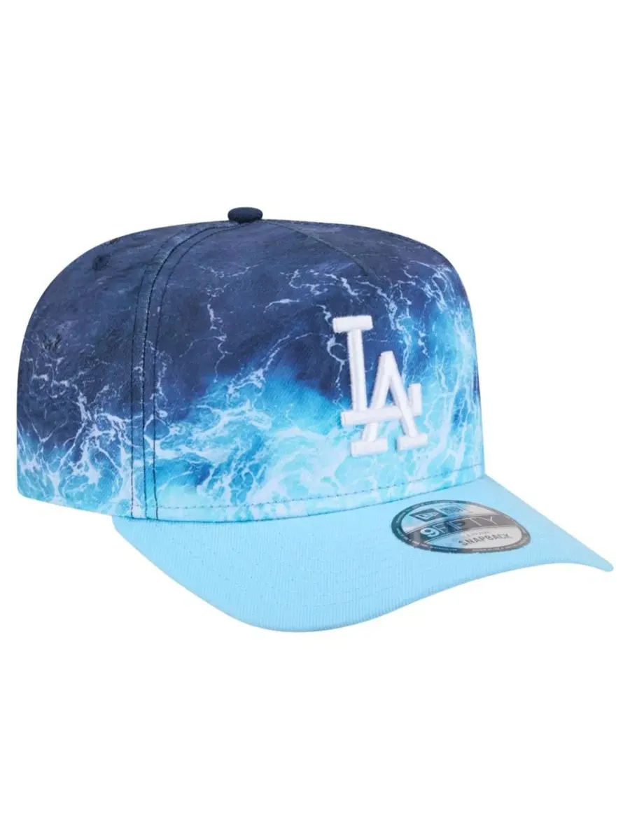 Кепка-снэпбек Los Angeles Dodgers Deep Water Pre-Curved 9FIFTY A-Frame New Era — изображение 4 из 5, светлый синий