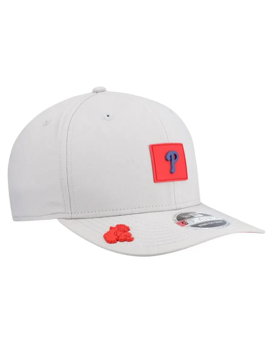 Кепка с принтом Philadelphia Phillies 2026 Clubhouse 9SEVENTY New Era — изображение 3 из 4, серый