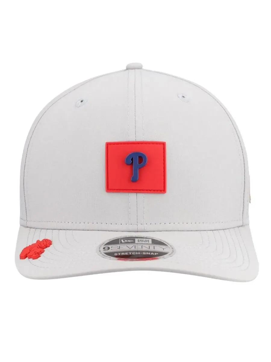 Кепка с принтом Philadelphia Phillies 2026 Clubhouse 9SEVENTY New Era — изображение 4 из 4, серый