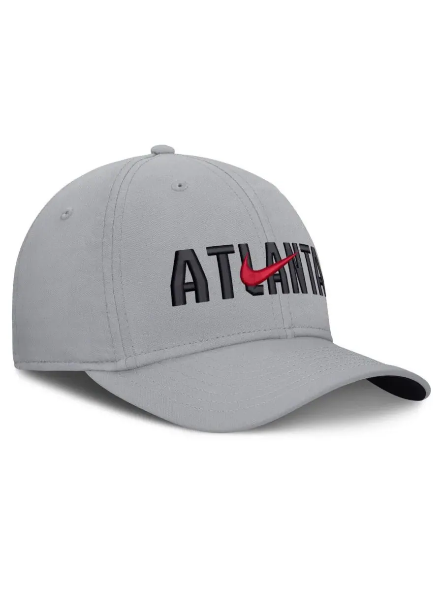 Кепка Nike Atlanta Braves Primetime Rise Dri-FIT Flex — изображение 3 из 5, серый