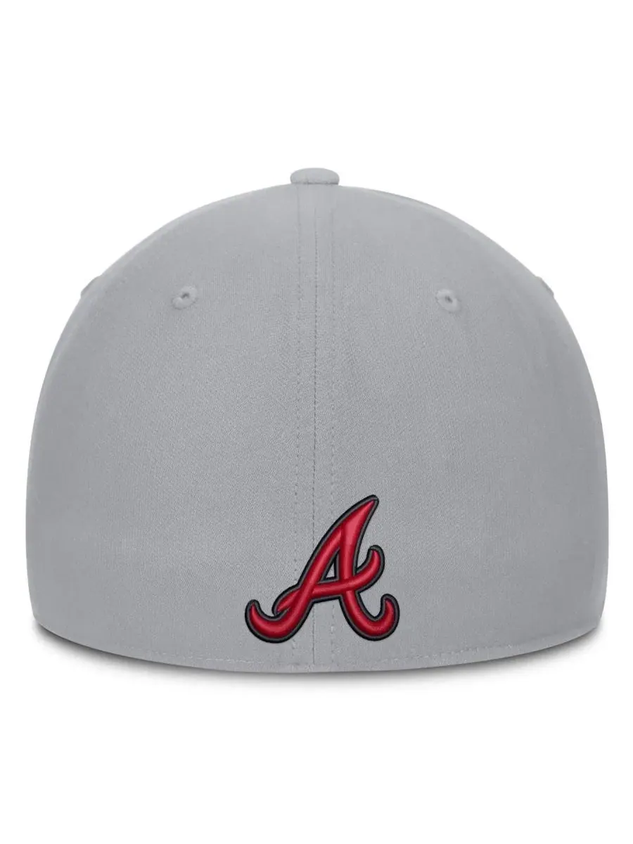 Кепка Nike Atlanta Braves Primetime Rise Dri-FIT Flex — изображение 4 из 5, серый