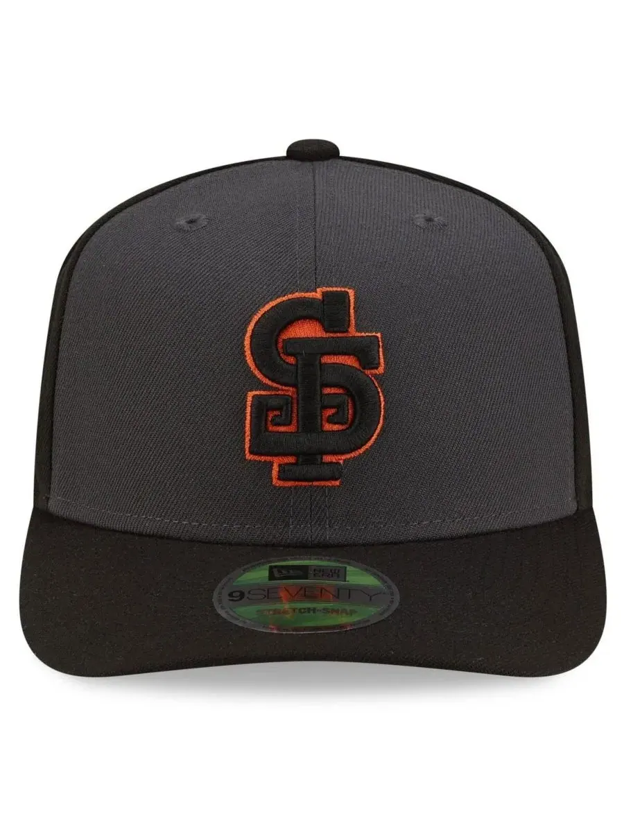 Бейсболка New Era с вышивкой, серая/черная, San Francisco Giants — изображение 2 из 5, серый черный