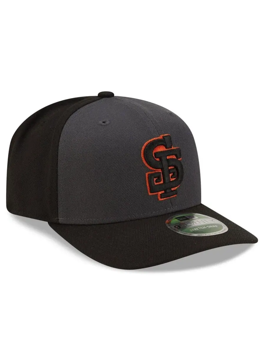 Бейсболка New Era с вышивкой, серая/черная, San Francisco Giants — изображение 3 из 5, серый черный