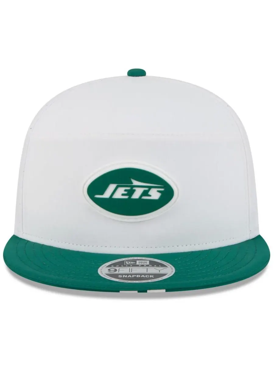 New Era Мужская бело-зеленая бейсболка New York Jets 2025 NFL Training Camp Split Panel 9FIFTY — изображение 2 из 4