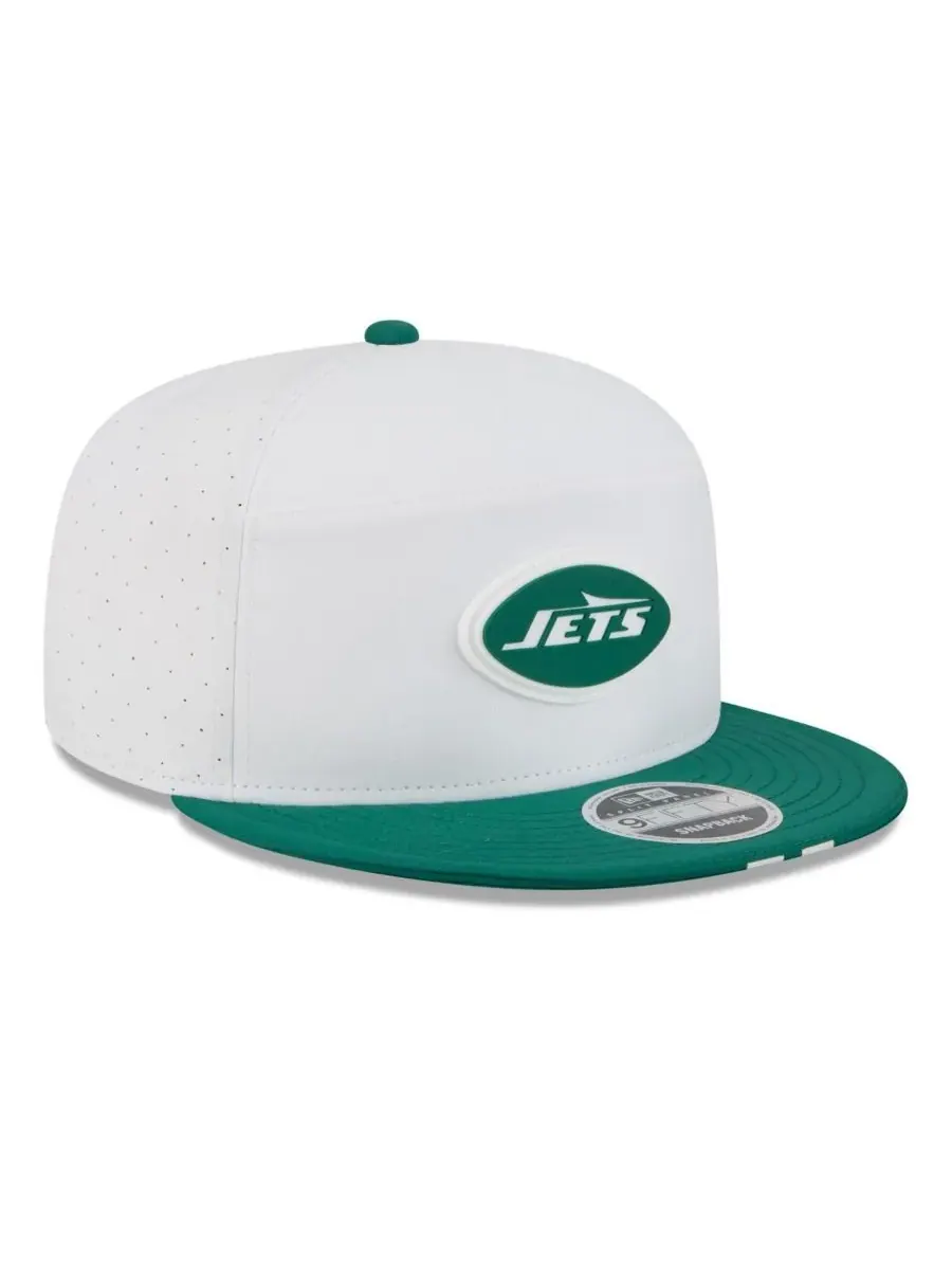 New Era Мужская бело-зеленая бейсболка New York Jets 2025 NFL Training Camp Split Panel 9FIFTY — изображение 3 из 4