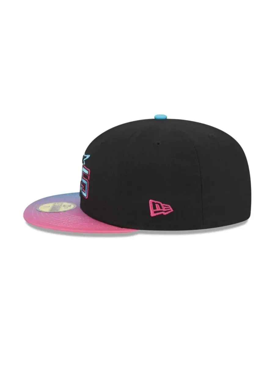 New Era Мужская черная кепка Miami Marlins 2025 City Connect 59FIFTY — изображение 4 из 6, черный