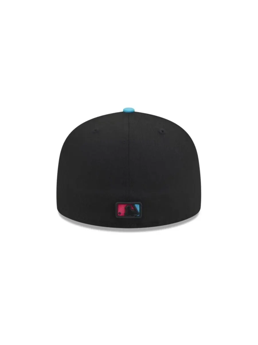 New Era Мужская черная кепка Miami Marlins 2025 City Connect 59FIFTY — изображение 5 из 6, черный