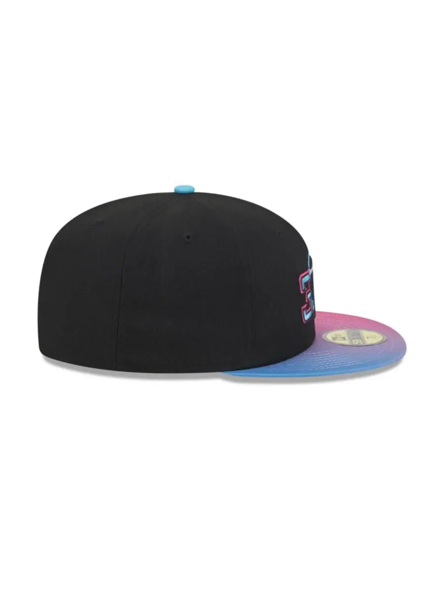 New Era Мужская черная кепка Miami Marlins 2025 City Connect 59FIFTY — изображение 6 из 6, черный