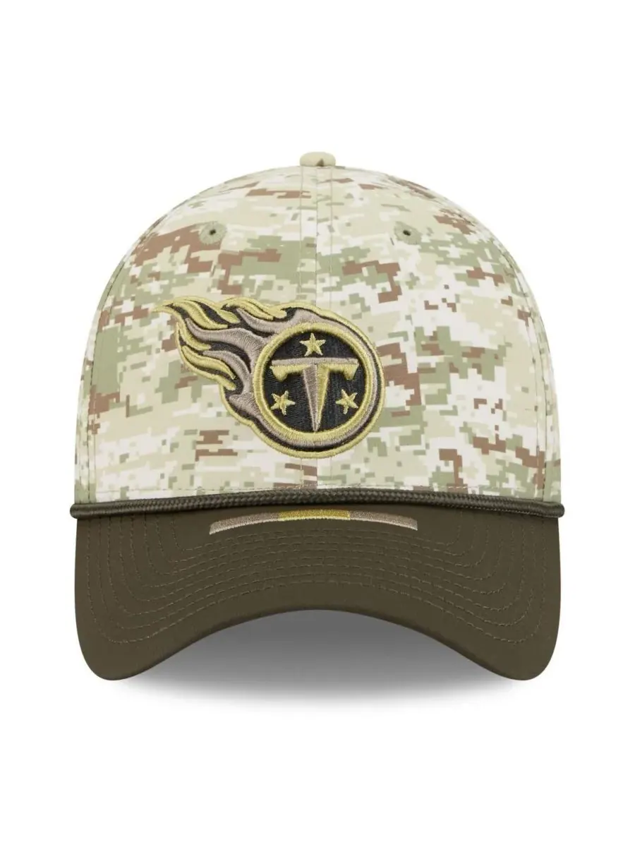 New Era Мужская кепка Tennessee Titans 2025 Salute to Service 39THIRTY Flex Hat в — изображение 4 из 4, темный зеленый