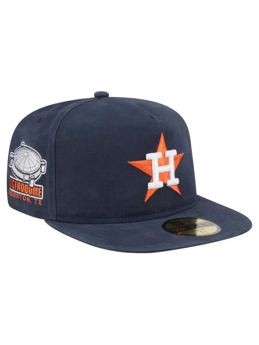 New Era Мужская темно-синяя бейсболка Houston Astros Championship Side Flag A-Frame 59FIFTY Fitted