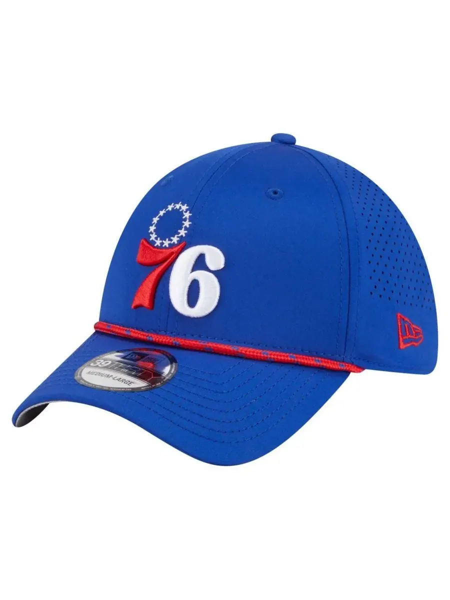 Мужская бейсболка Royal Philadelphia 76ers Featherweight Poly Rope Flex 39Thirty New Era