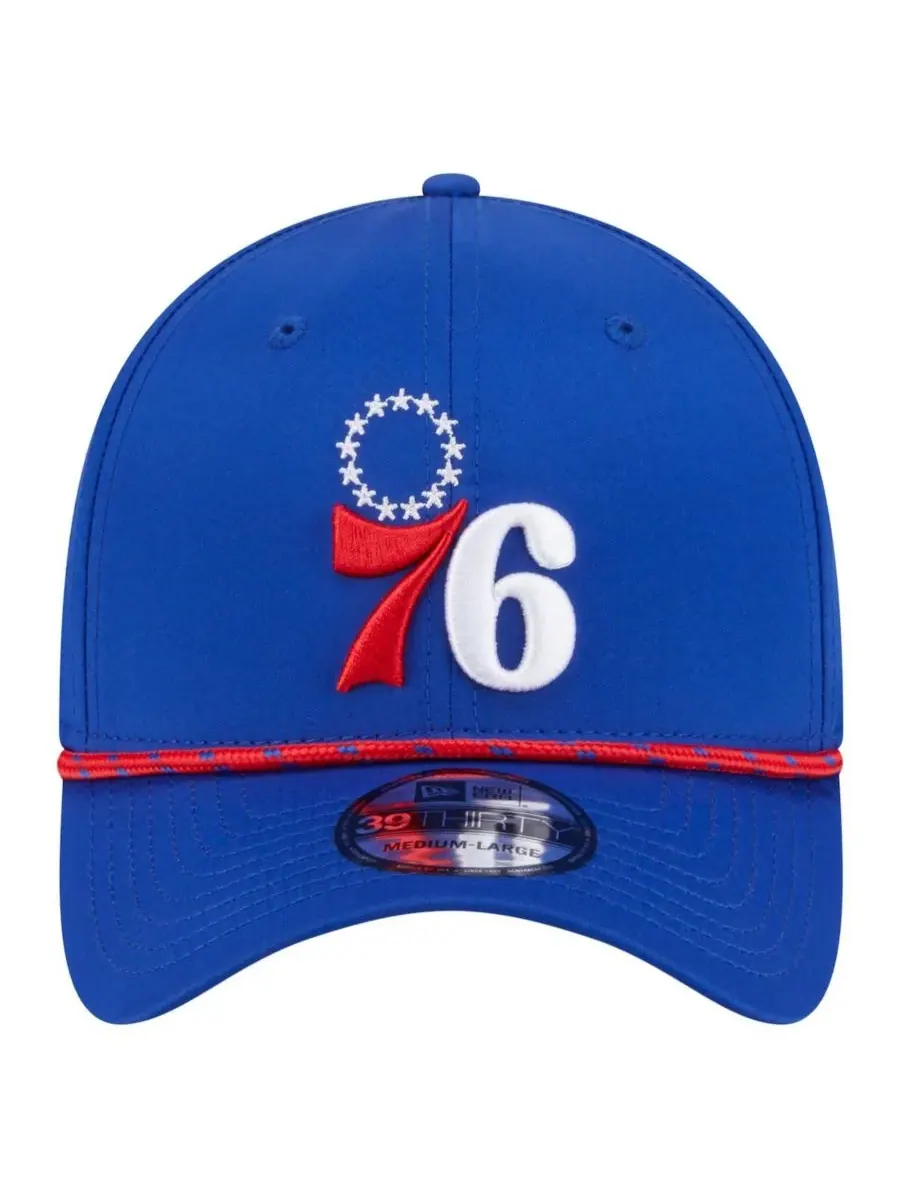 Мужская бейсболка Royal Philadelphia 76ers Featherweight Poly Rope Flex 39Thirty New Era — изображение 4 из 5, королевский