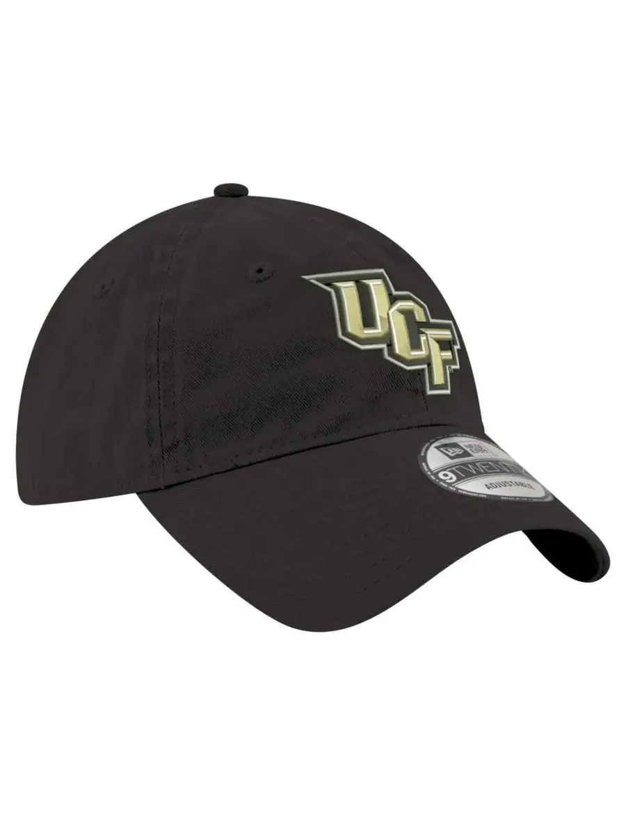 New Era Мужская черная регулируемая кепка UCF Knights Core Classic 9TWENTY — изображение 3 из 4, черный золотистый