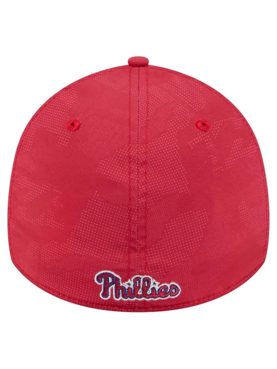New Era Мужская красная кепка Philadelphia Phillies в камуфляжной расцветке 39THIRTY Flex — изображение 3 из 5, красный
