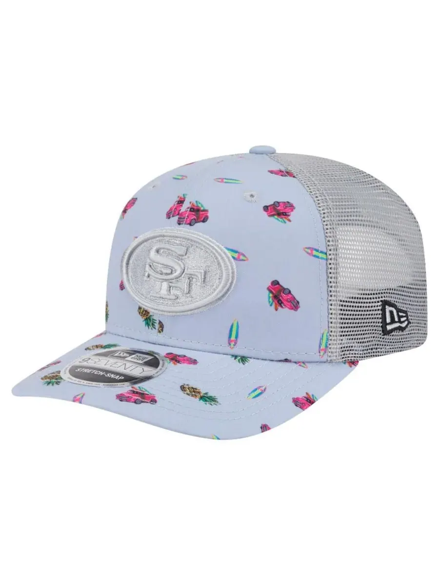 New Era Мужская светло-голубая регулируемая кепка San Francisco 49ers Adventure Surfboard 9SEVENTY