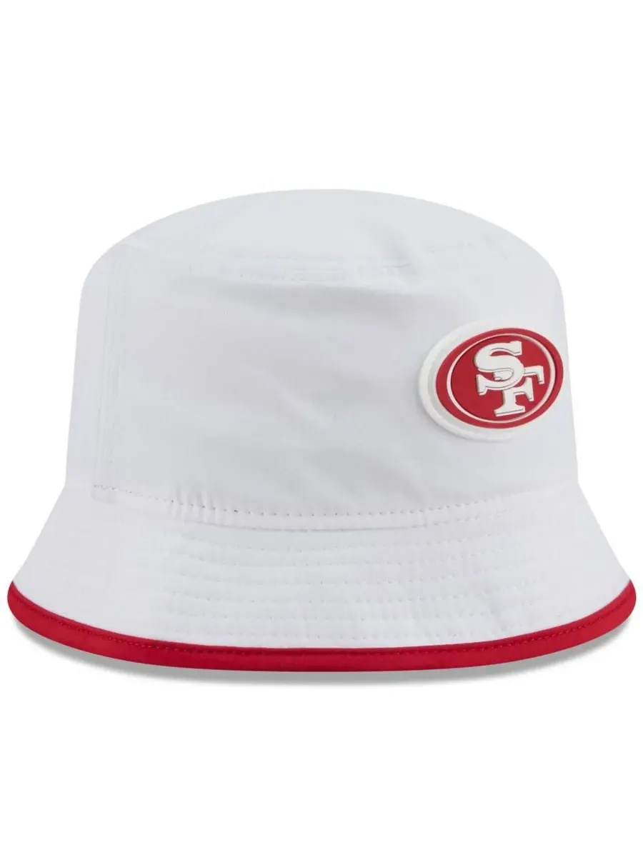 New Era Мужская белая панама San Francisco 49ers 2025 NFL Training Camp Stretch Bucket Hat — изображение 3 из 5, белый