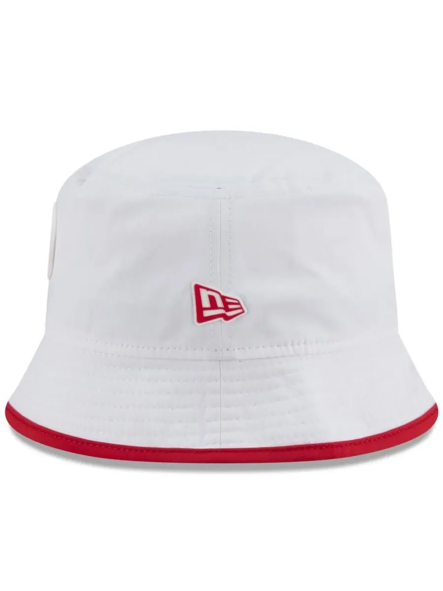 New Era Мужская белая панама San Francisco 49ers 2025 NFL Training Camp Stretch Bucket Hat — изображение 4 из 5, белый