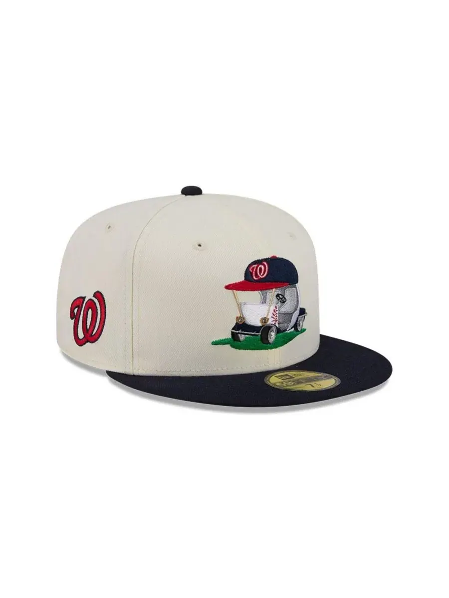 Мужская кепка Washington Nationals 59FIFTY кремового/темно-синего цвета, с подходящей по размеру