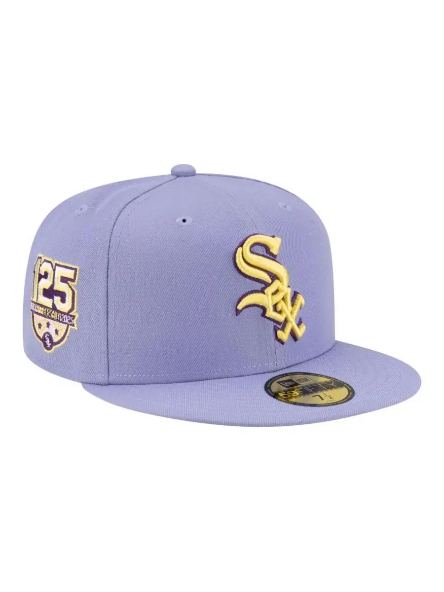 Мужская светло-фиолетовая бейсболка Chicago White Sox Lavender Bloom 59FIFTY New Era