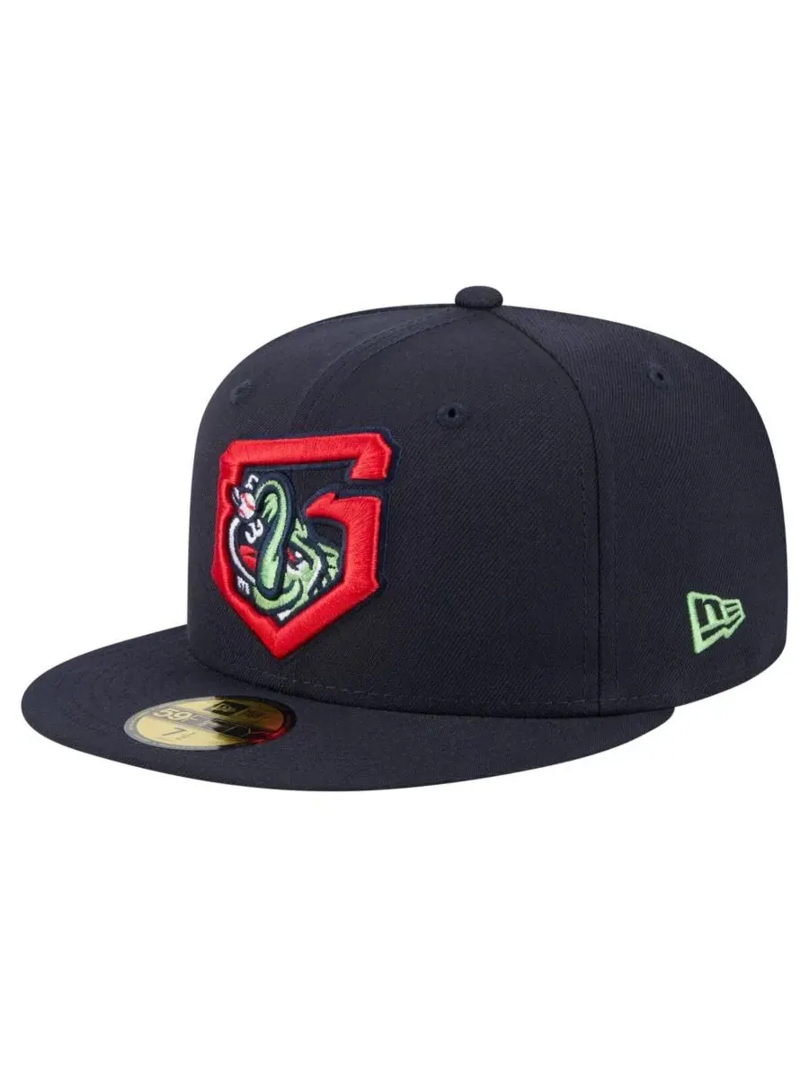 New Era Мужская темно-синяя кепка Gwinnett Stripers из коллекции Authentic Collection 59FIFTY