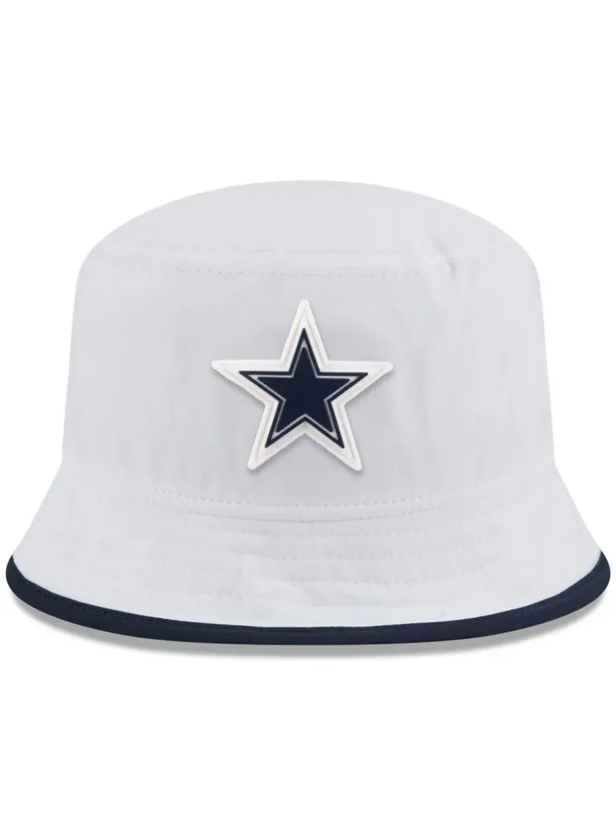 New Era Мужская белая эластичная панама Dallas Cowboys 2025 NFL Training Camp — изображение 2 из 4, белый