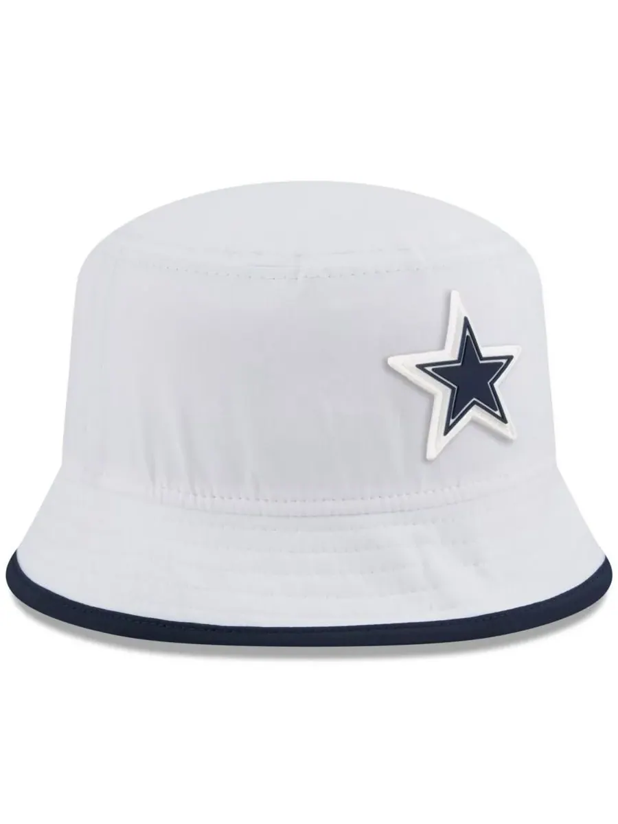 New Era Мужская белая эластичная панама Dallas Cowboys 2025 NFL Training Camp — изображение 3 из 4, белый