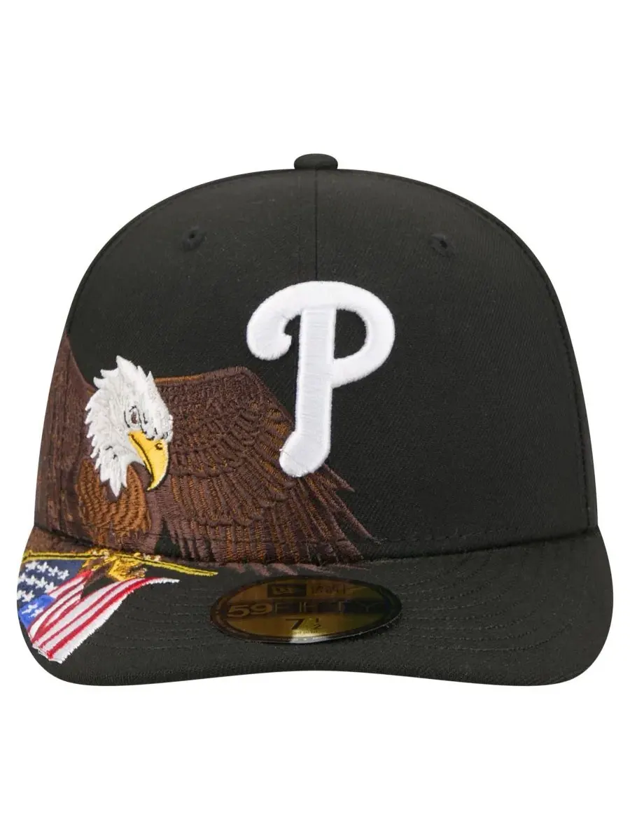 Кепка-фиттед с вышивкой логотипа Philadelphia Phillies и белоголового орлана, модель Americana New — изображение 2 из 5