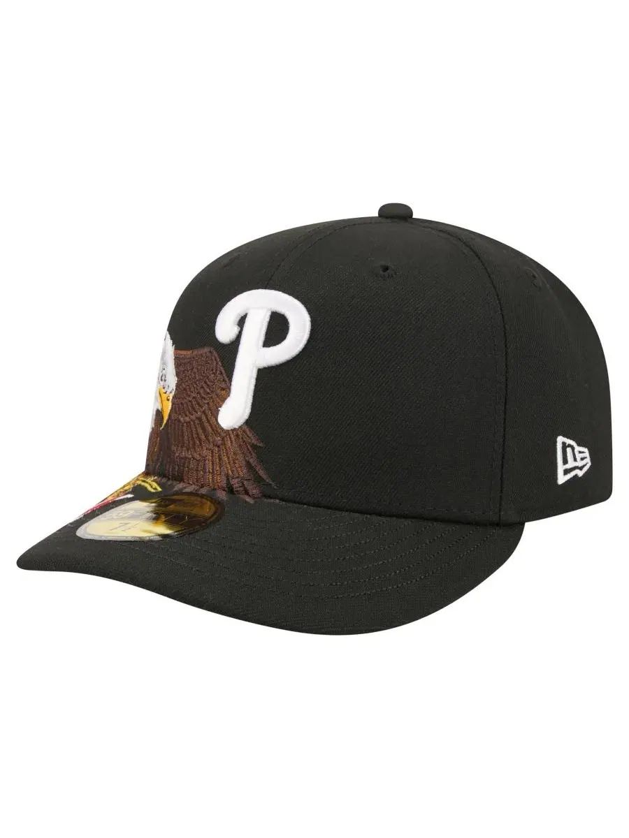 Кепка-фиттед с вышивкой логотипа Philadelphia Phillies и белоголового орлана, модель Americana New — изображение 3 из 5