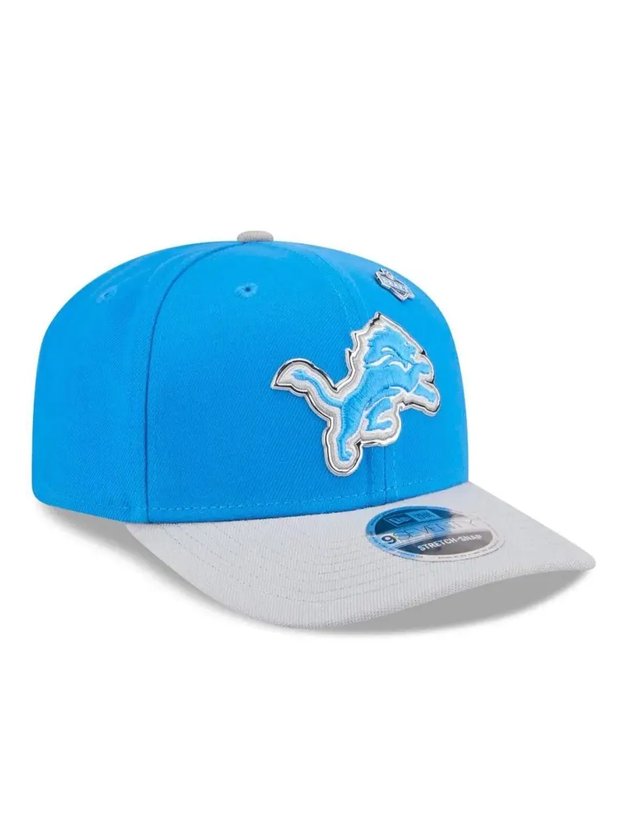 Кепка New Era 9SEVENTY с принтом Detroit Lions — изображение 3 из 4, синий серебристый