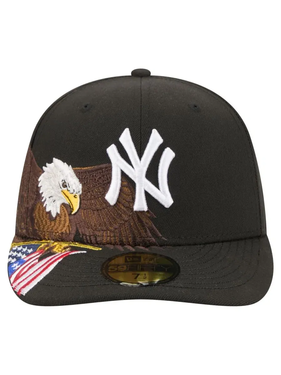 Кепка New Era 59FIFTY с вышивкой, нью-йоркские янки New Era — изображение 2 из 5, черный